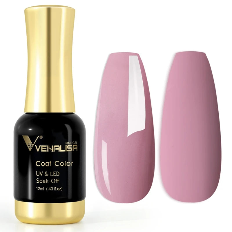 VENALISA #1004 Nude Pink French Nail Art Design Super Texture Semi Permanent Pastel Varnish Soak Off UVLED Pigmented Gel Lacquer