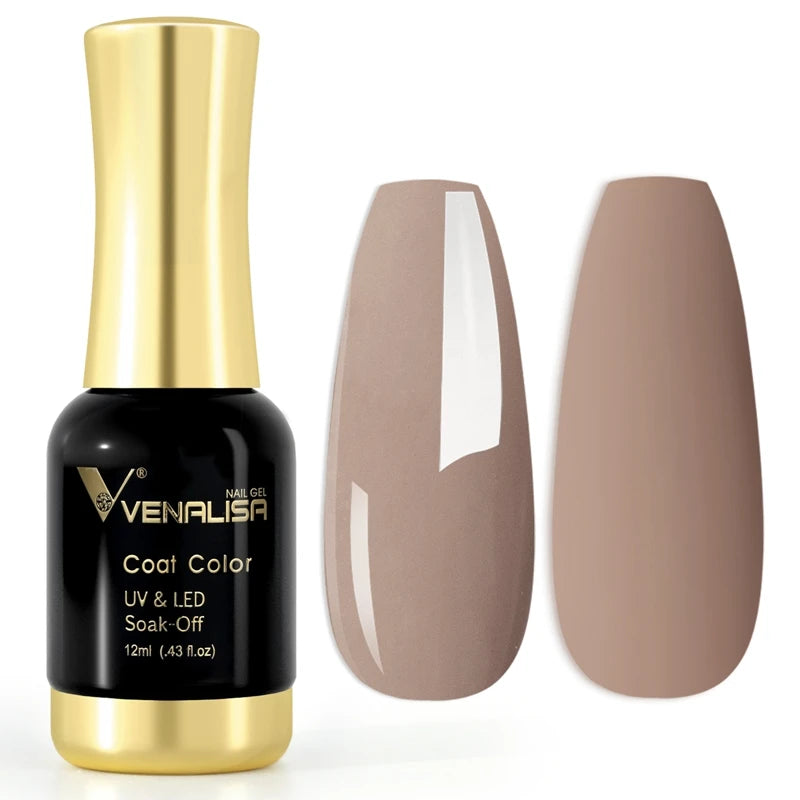VENALISA #1004 Nude Pink French Nail Art Design Super Texture Semi Permanent Pastel Varnish Soak Off UVLED Pigmented Gel Lacquer