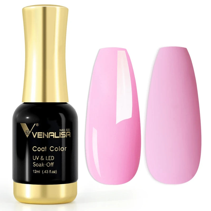 VENALISA #1004 Nude Pink French Nail Art Design Super Texture Semi Permanent Pastel Varnish Soak Off UVLED Pigmented Gel Lacquer