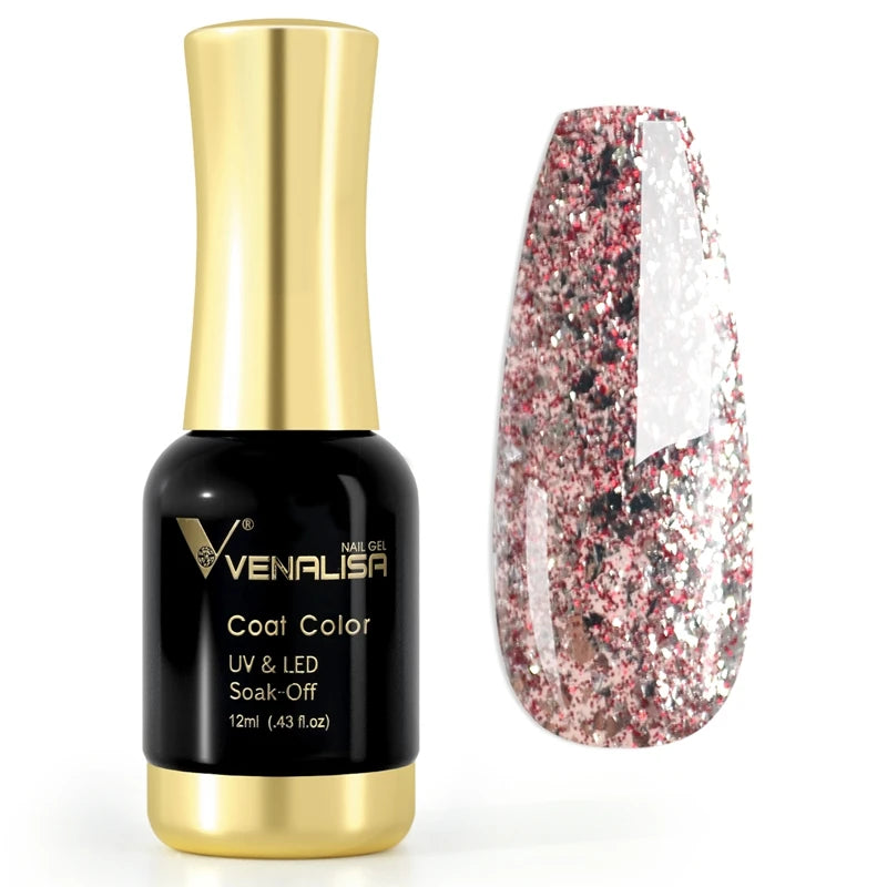 VENALISA #1004 Nude Pink French Nail Art Design Super Texture Semi Permanent Pastel Varnish Soak Off UVLED Pigmented Gel Lacquer
