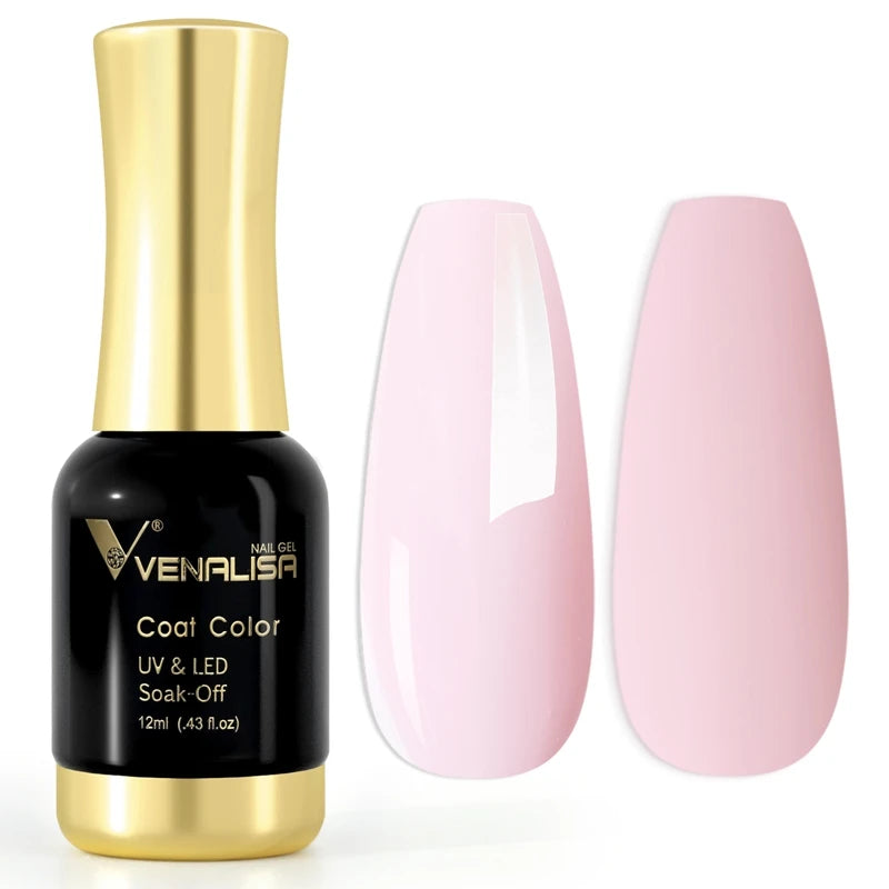 VENALISA #1004 Nude Pink French Nail Art Design Super Texture Semi Permanent Pastel Varnish Soak Off UVLED Pigmented Gel Lacquer
