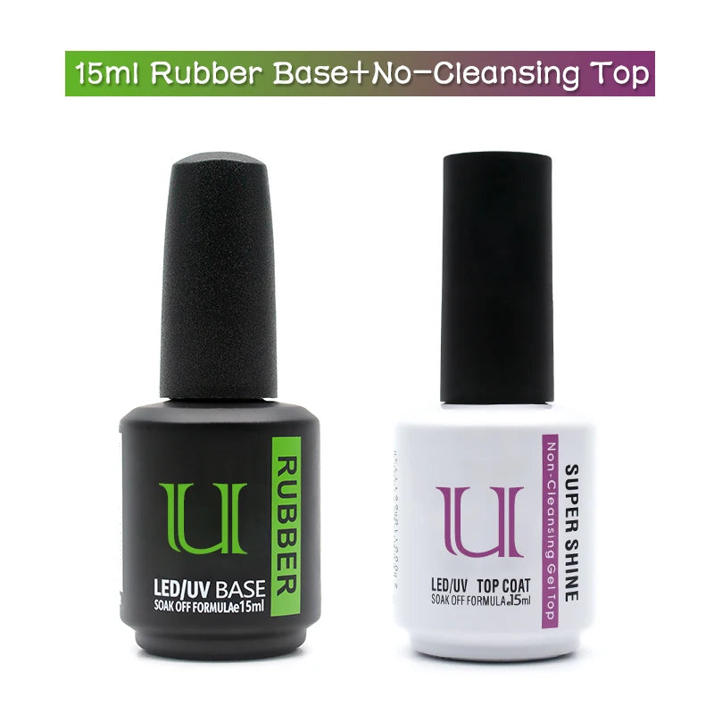 Super Black and White Semi-permanent Varnish 15ml Classic Gel Nail Polish Nails Art Basis Permanent Enamel Soak Off uv Gel lak