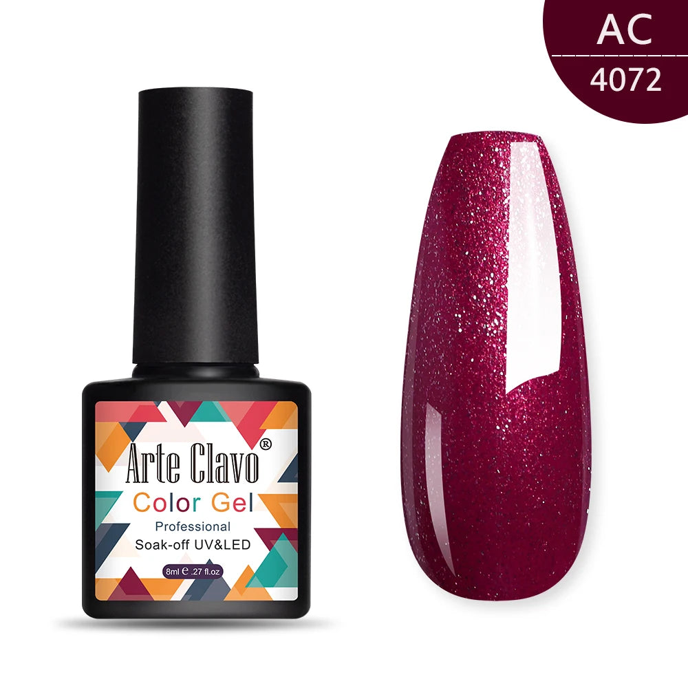 Arte Clavo 8ml green series nail gel polish Hybrid Vernis Semi Permanent UV Soak Off nail art Manicure Gel Varnishes Lak Primer