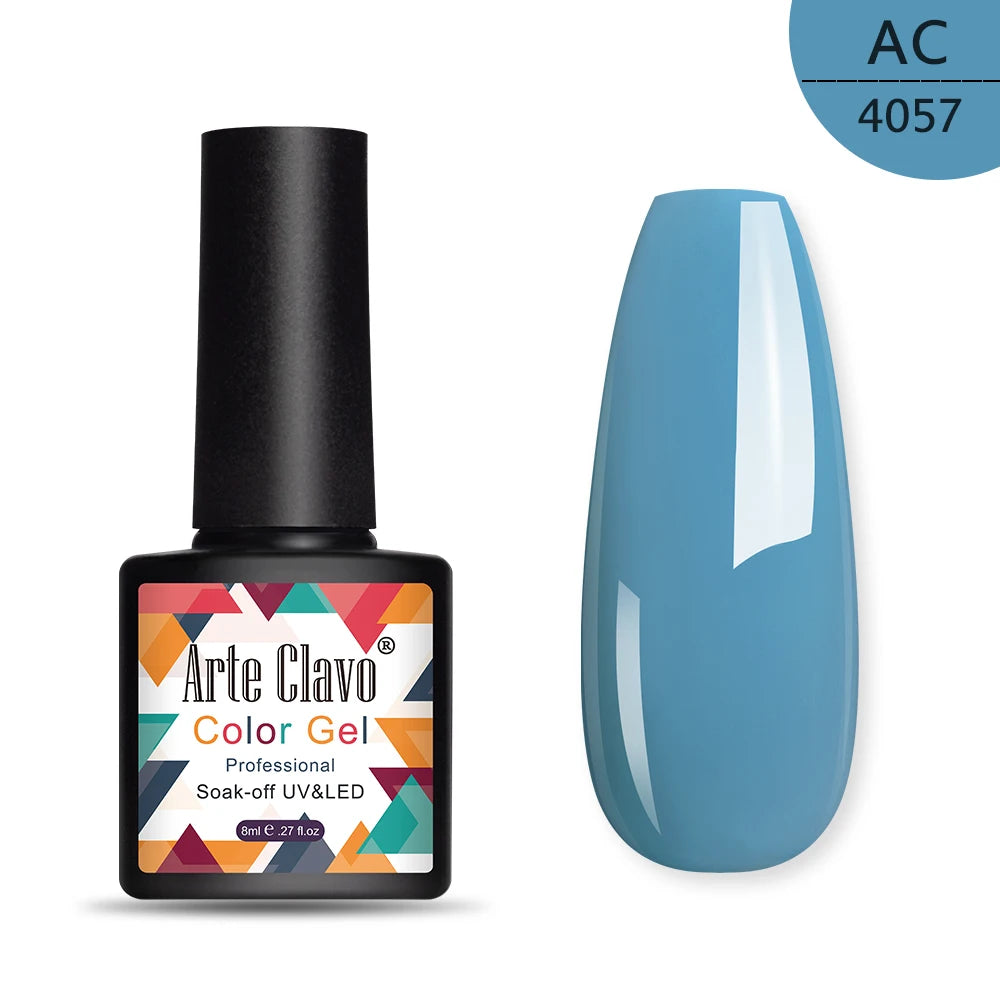 Arte Clavo 8ml green series nail gel polish Hybrid Vernis Semi Permanent UV Soak Off nail art Manicure Gel Varnishes Lak Primer
