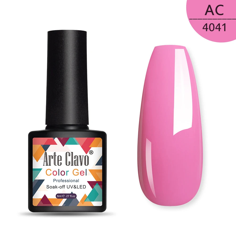 Arte Clavo 8ml green series nail gel polish Hybrid Vernis Semi Permanent UV Soak Off nail art Manicure Gel Varnishes Lak Primer