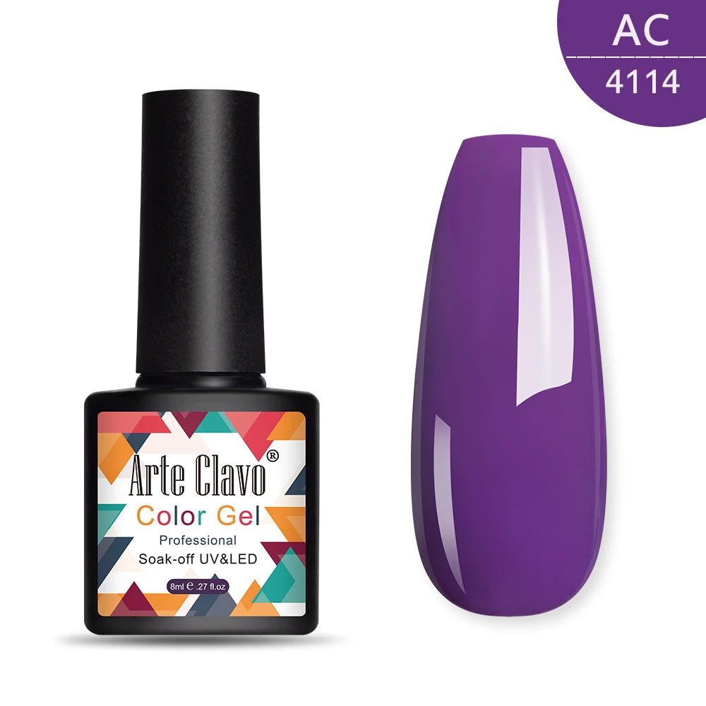 Arte Clavo 8ml green series nail gel polish Hybrid Vernis Semi Permanent UV Soak Off nail art Manicure Gel Varnishes Lak Primer