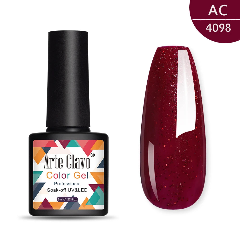 Arte Clavo 8ml green series nail gel polish Hybrid Vernis Semi Permanent UV Soak Off nail art Manicure Gel Varnishes Lak Primer