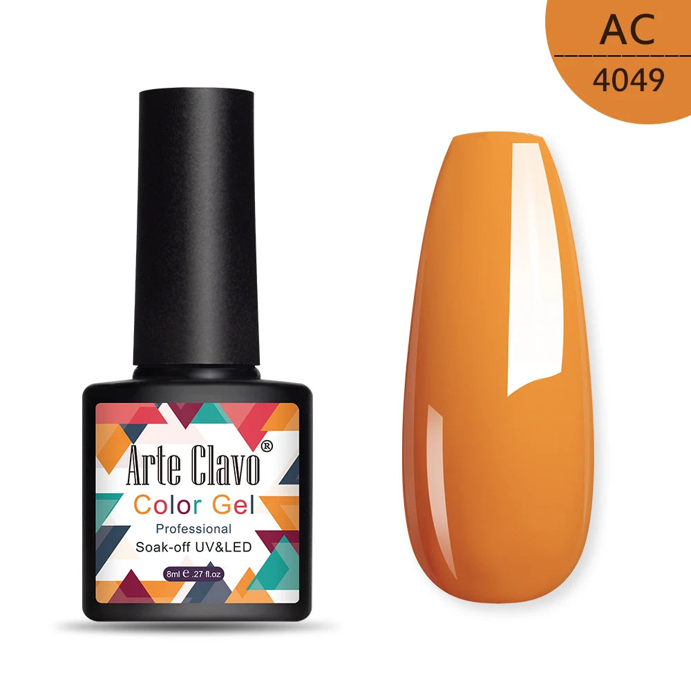 Arte Clavo 8ml green series nail gel polish Hybrid Vernis Semi Permanent UV Soak Off nail art Manicure Gel Varnishes Lak Primer
