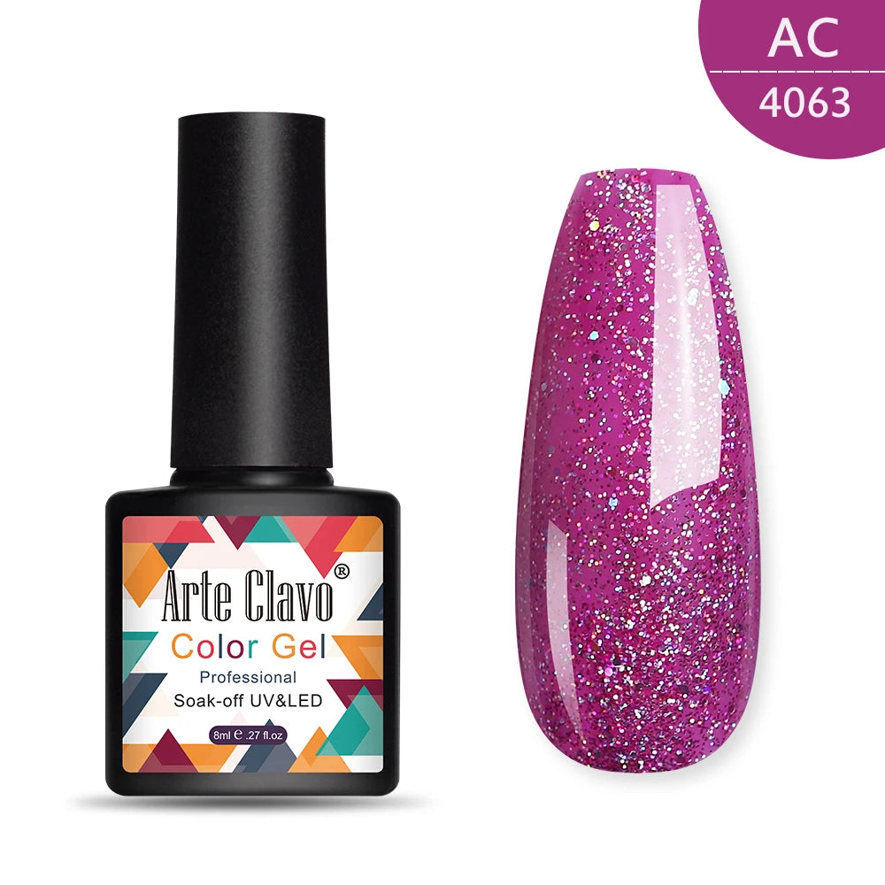 Arte Clavo 8ml green series nail gel polish Hybrid Vernis Semi Permanent UV Soak Off nail art Manicure Gel Varnishes Lak Primer