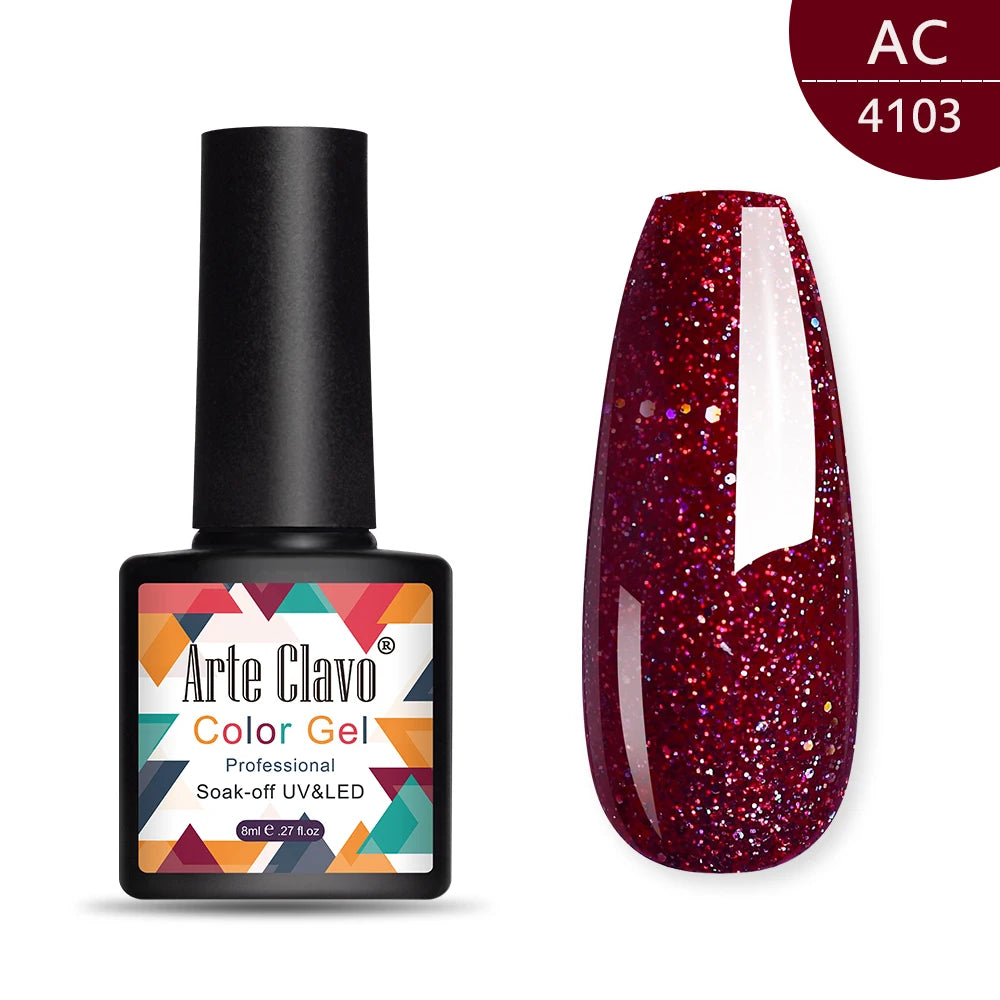 Arte Clavo 8ml green series nail gel polish Hybrid Vernis Semi Permanent UV Soak Off nail art Manicure Gel Varnishes Lak Primer