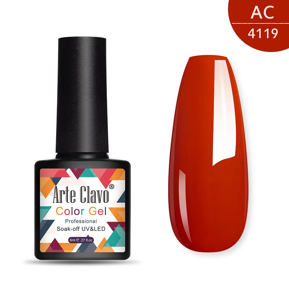 Arte Clavo 8ml green series nail gel polish Hybrid Vernis Semi Permanent UV Soak Off nail art Manicure Gel Varnishes Lak Primer