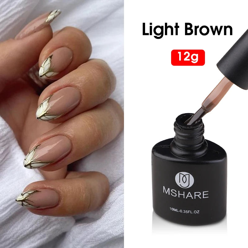 MSHARE Natural Nude Gel Nail Polish Semi Permanent Varnishes Soak Off Cured With UV LED Dryer