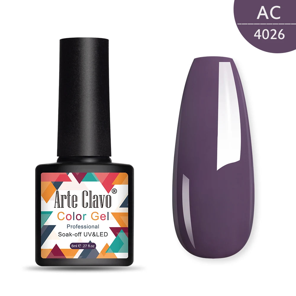 Arte Clavo 8ml green series nail gel polish Hybrid Vernis Semi Permanent UV Soak Off nail art Manicure Gel Varnishes Lak Primer