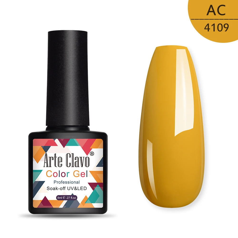 Arte Clavo 8ml green series nail gel polish Hybrid Vernis Semi Permanent UV Soak Off nail art Manicure Gel Varnishes Lak Primer