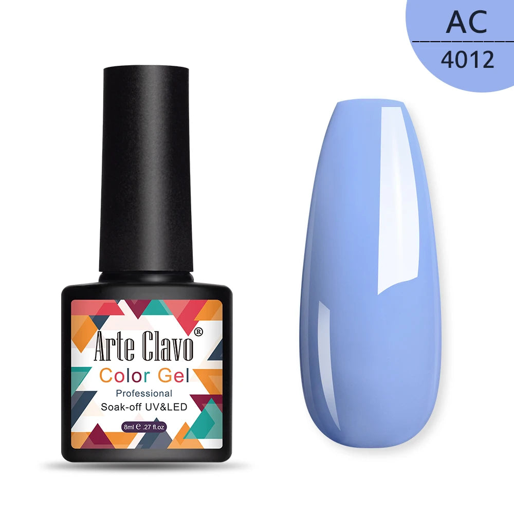 Arte Clavo 8ml green series nail gel polish Hybrid Vernis Semi Permanent UV Soak Off nail art Manicure Gel Varnishes Lak Primer