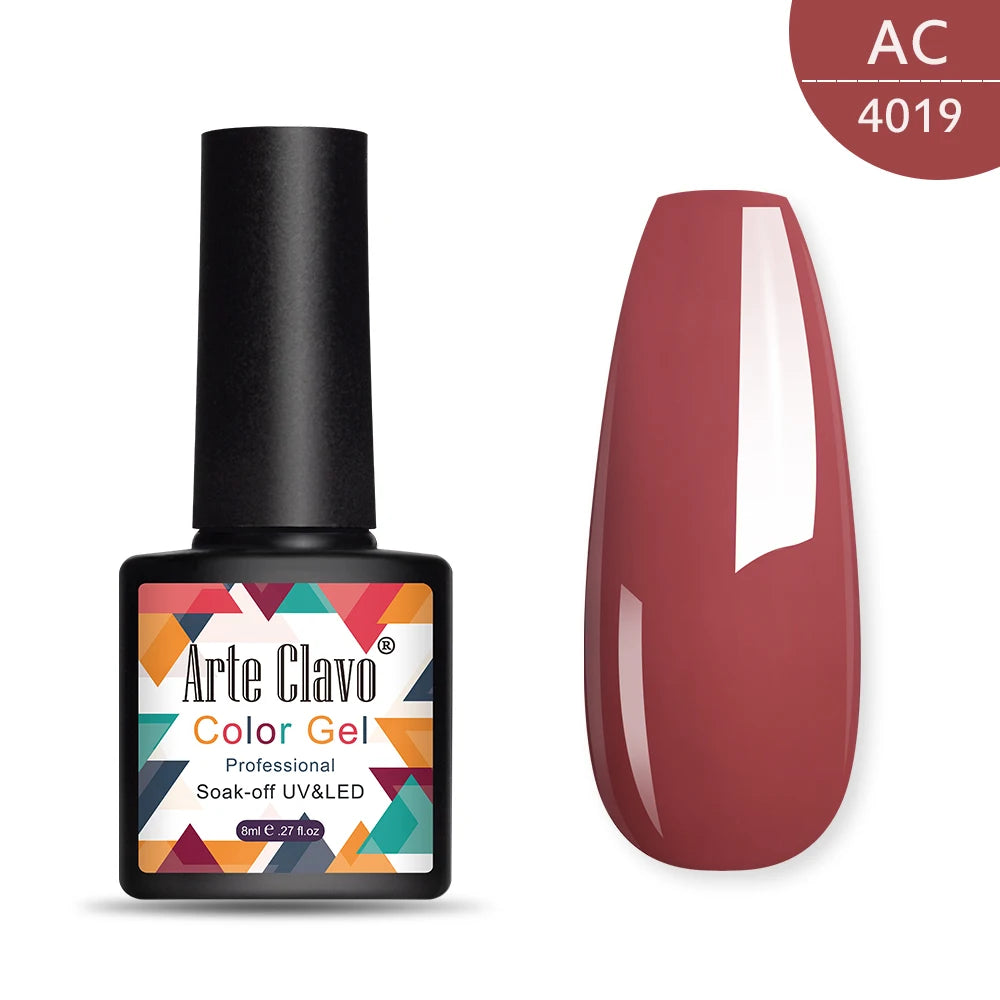 Arte Clavo 8ml green series nail gel polish Hybrid Vernis Semi Permanent UV Soak Off nail art Manicure Gel Varnishes Lak Primer