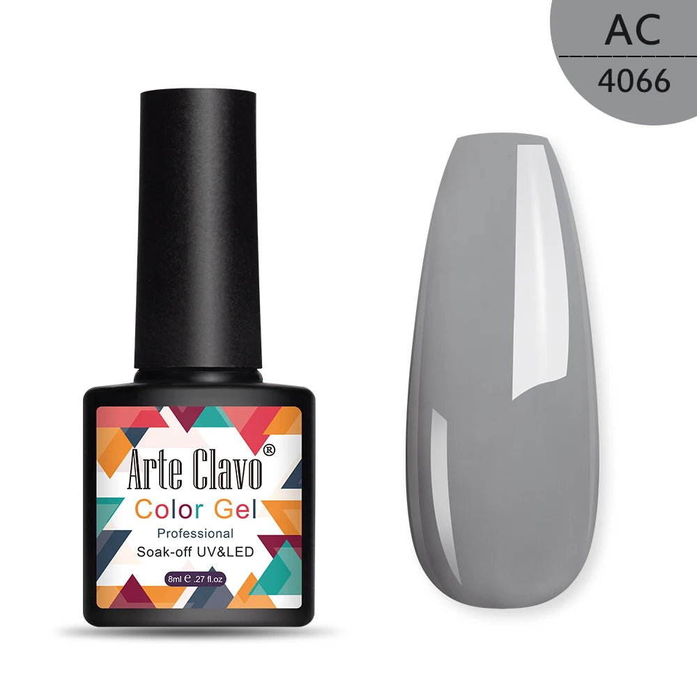 Arte Clavo 8ml green series nail gel polish Hybrid Vernis Semi Permanent UV Soak Off nail art Manicure Gel Varnishes Lak Primer