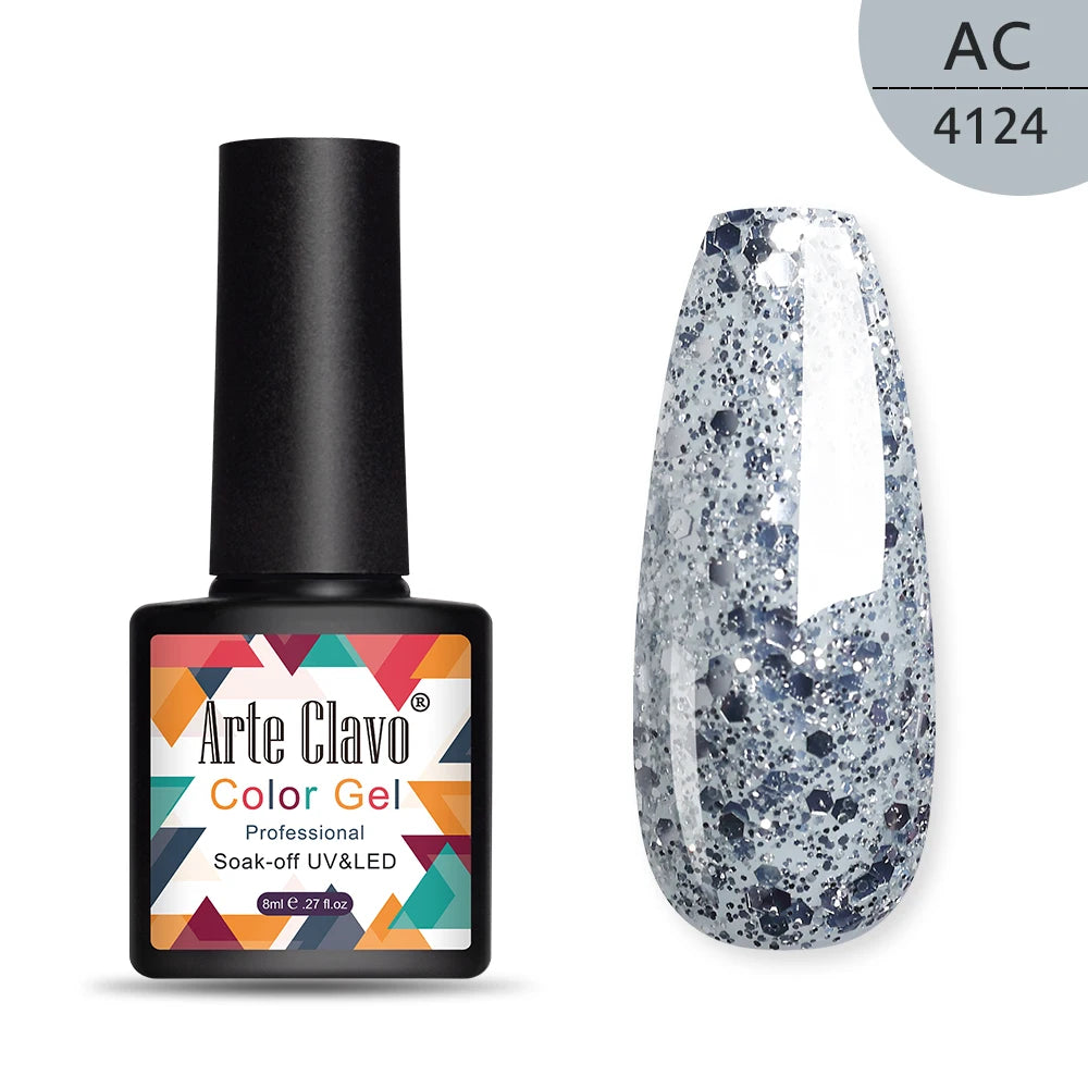 Arte Clavo 8ml green series nail gel polish Hybrid Vernis Semi Permanent UV Soak Off nail art Manicure Gel Varnishes Lak Primer
