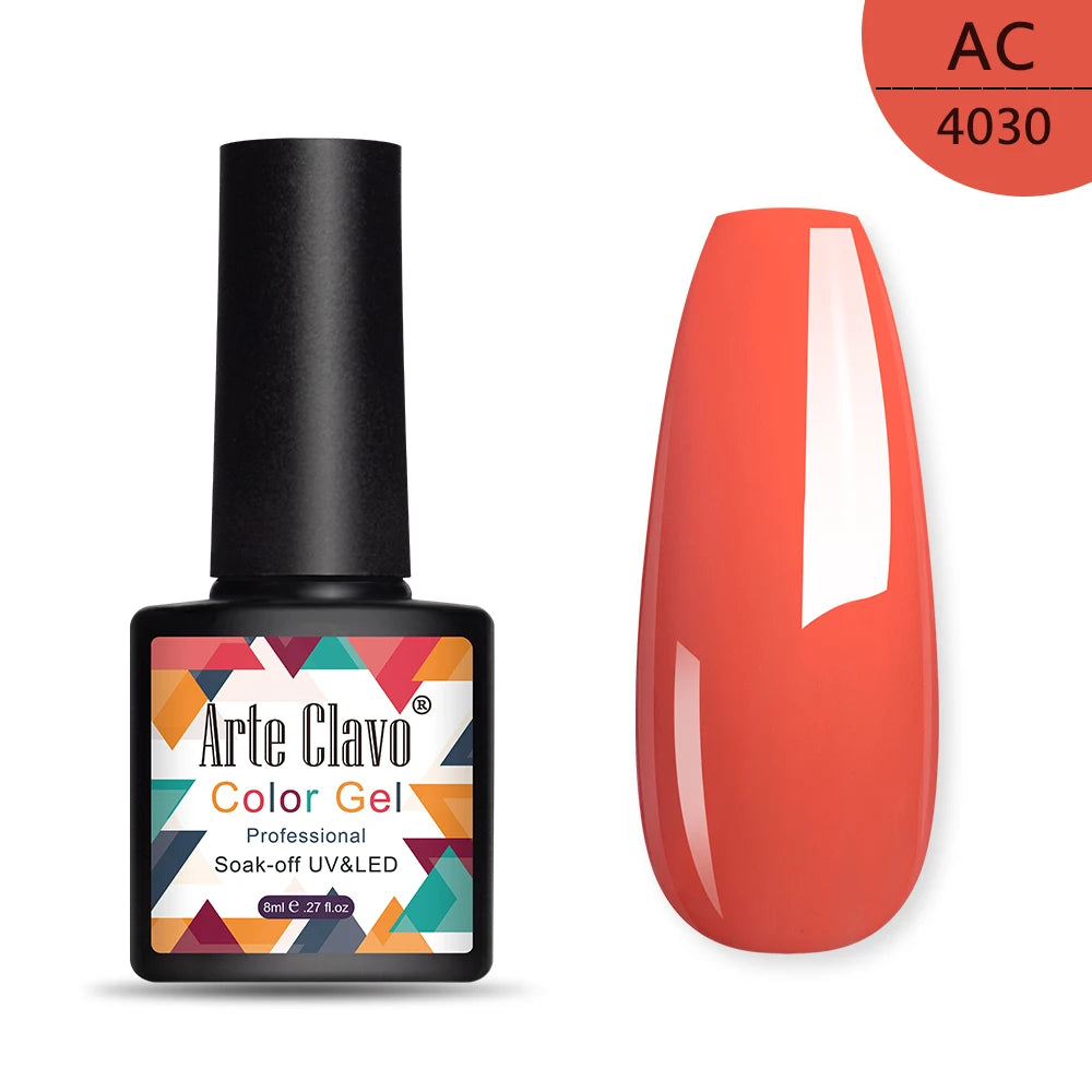 Arte Clavo 8ml green series nail gel polish Hybrid Vernis Semi Permanent UV Soak Off nail art Manicure Gel Varnishes Lak Primer