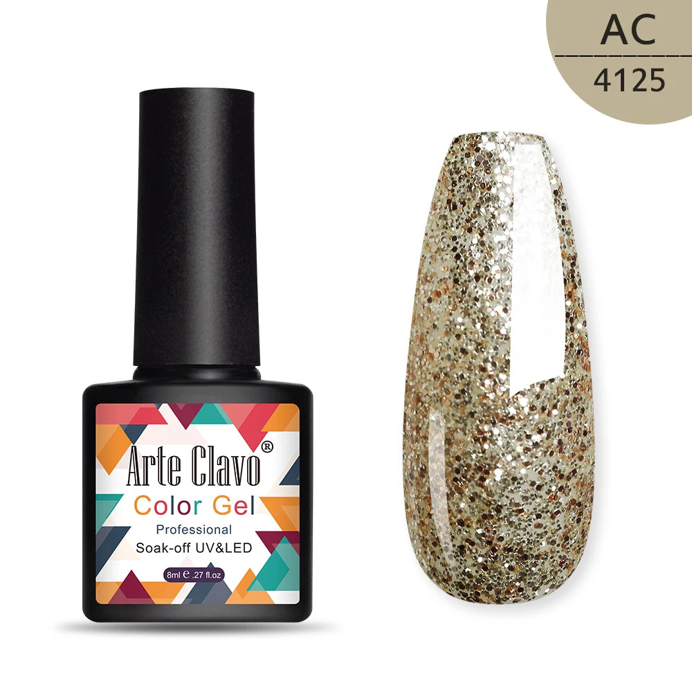Arte Clavo 8ml green series nail gel polish Hybrid Vernis Semi Permanent UV Soak Off nail art Manicure Gel Varnishes Lak Primer