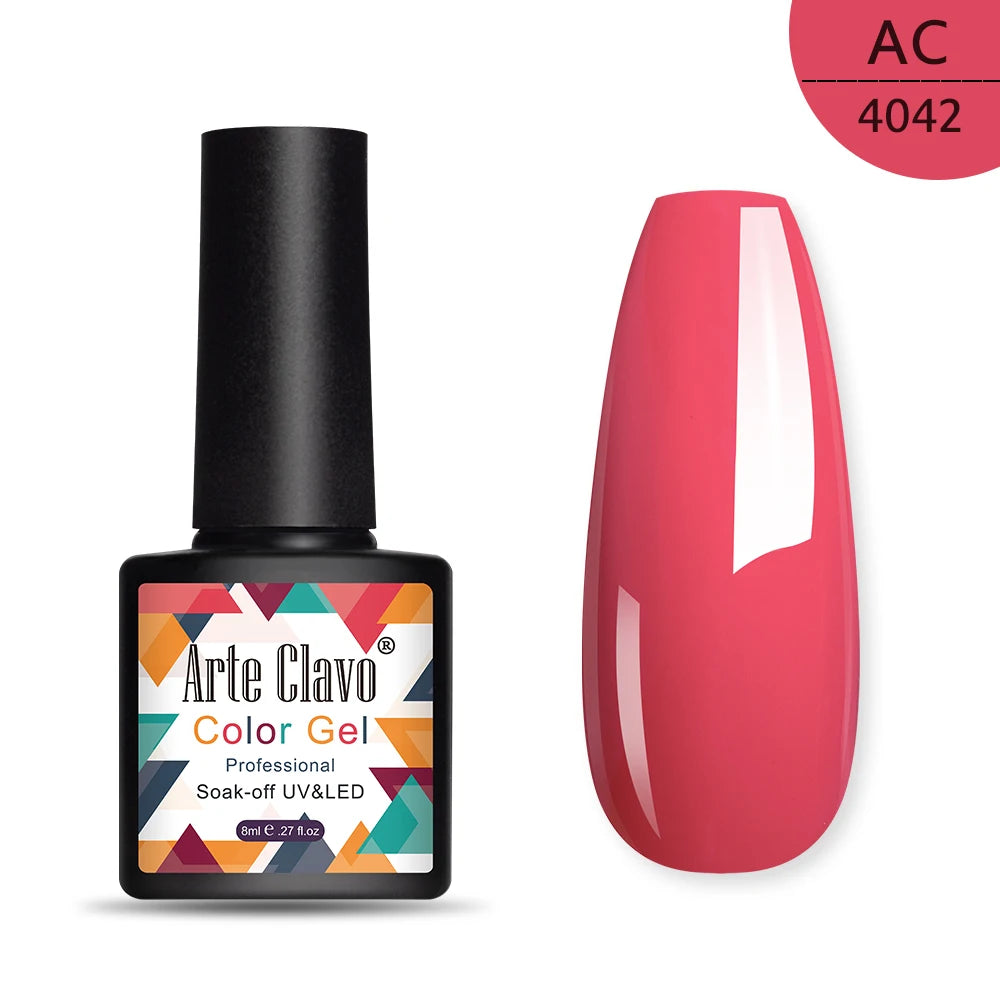 Arte Clavo 8ml green series nail gel polish Hybrid Vernis Semi Permanent UV Soak Off nail art Manicure Gel Varnishes Lak Primer