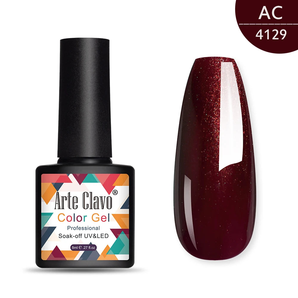Arte Clavo 8ml green series nail gel polish Hybrid Vernis Semi Permanent UV Soak Off nail art Manicure Gel Varnishes Lak Primer