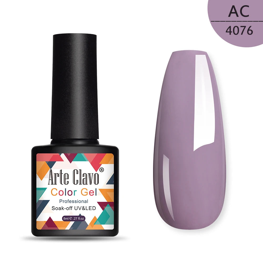 Arte Clavo 8ml green series nail gel polish Hybrid Vernis Semi Permanent UV Soak Off nail art Manicure Gel Varnishes Lak Primer
