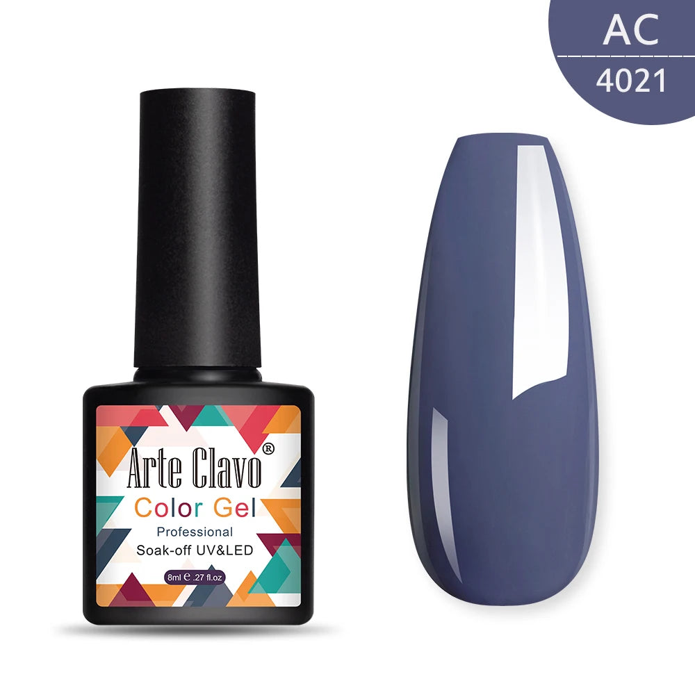 Arte Clavo 8ml green series nail gel polish Hybrid Vernis Semi Permanent UV Soak Off nail art Manicure Gel Varnishes Lak Primer