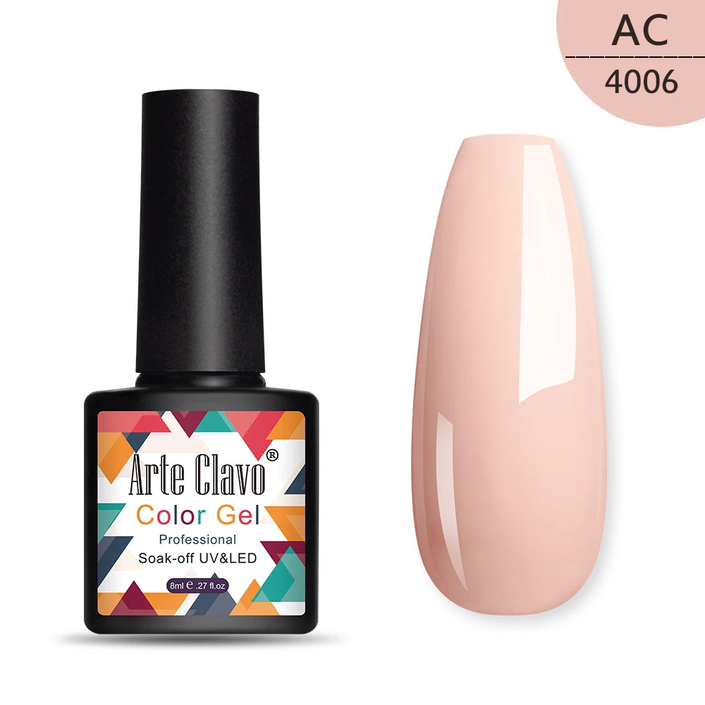 Arte Clavo 8ml green series nail gel polish Hybrid Vernis Semi Permanent UV Soak Off nail art Manicure Gel Varnishes Lak Primer