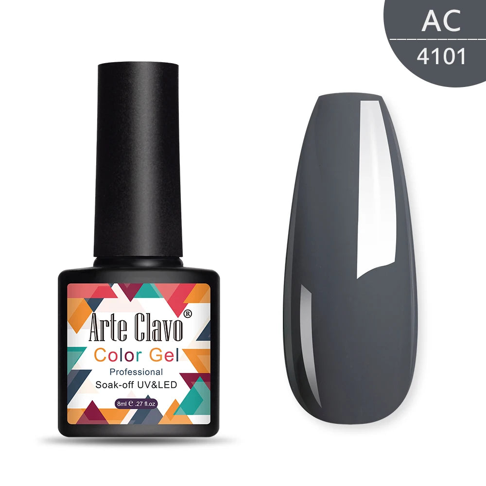 Arte Clavo 8ml green series nail gel polish Hybrid Vernis Semi Permanent UV Soak Off nail art Manicure Gel Varnishes Lak Primer