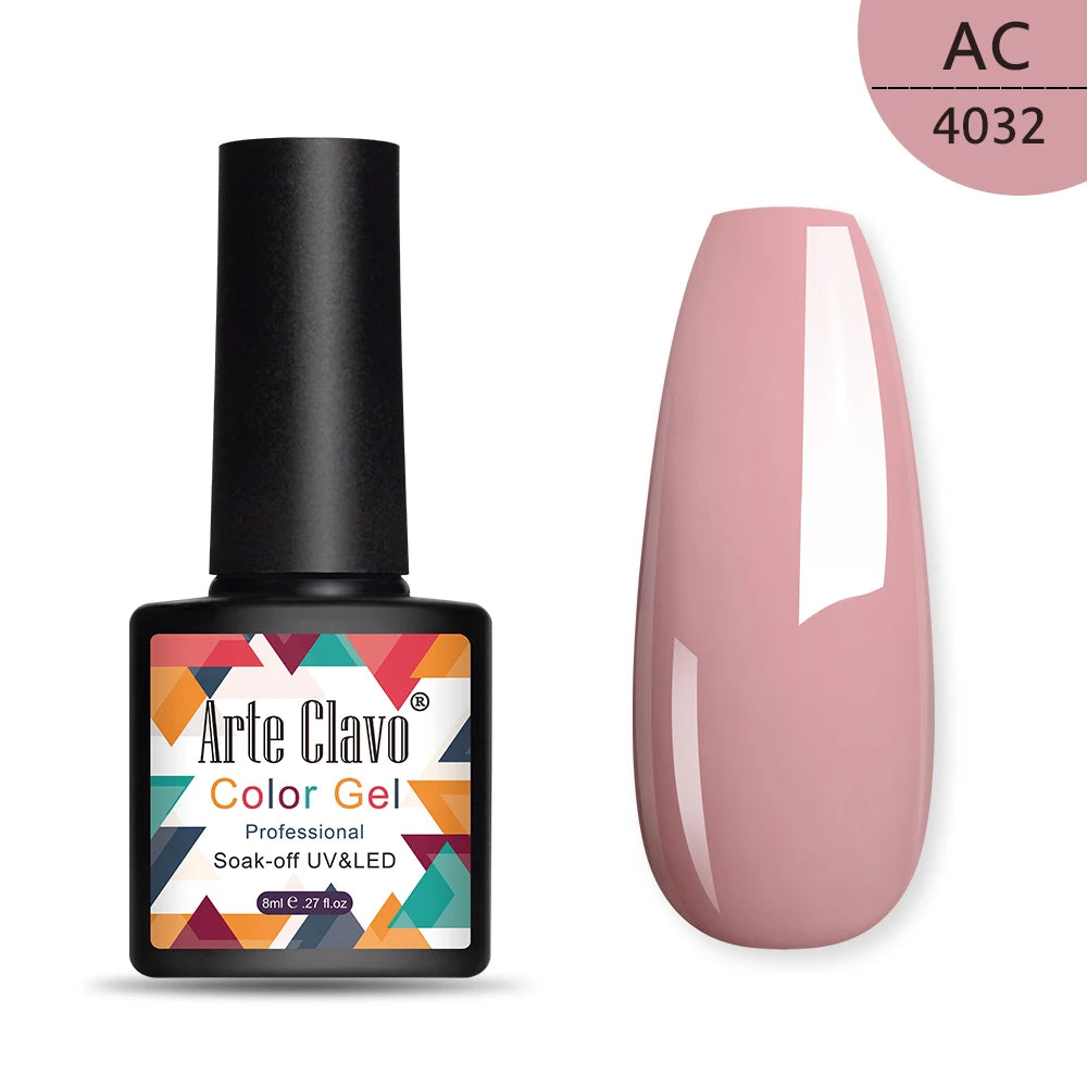 Arte Clavo 8ml green series nail gel polish Hybrid Vernis Semi Permanent UV Soak Off nail art Manicure Gel Varnishes Lak Primer