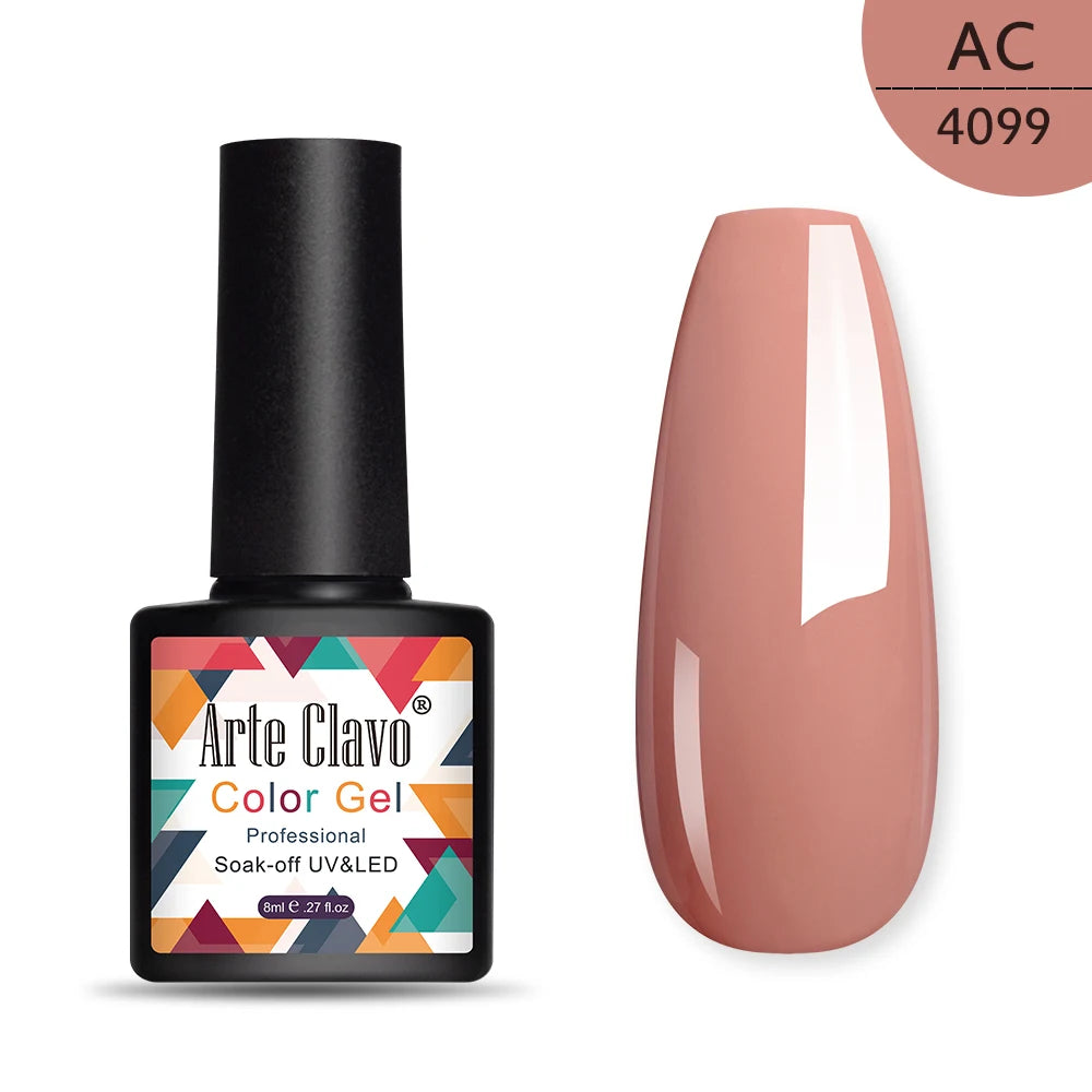 Arte Clavo 8ml green series nail gel polish Hybrid Vernis Semi Permanent UV Soak Off nail art Manicure Gel Varnishes Lak Primer
