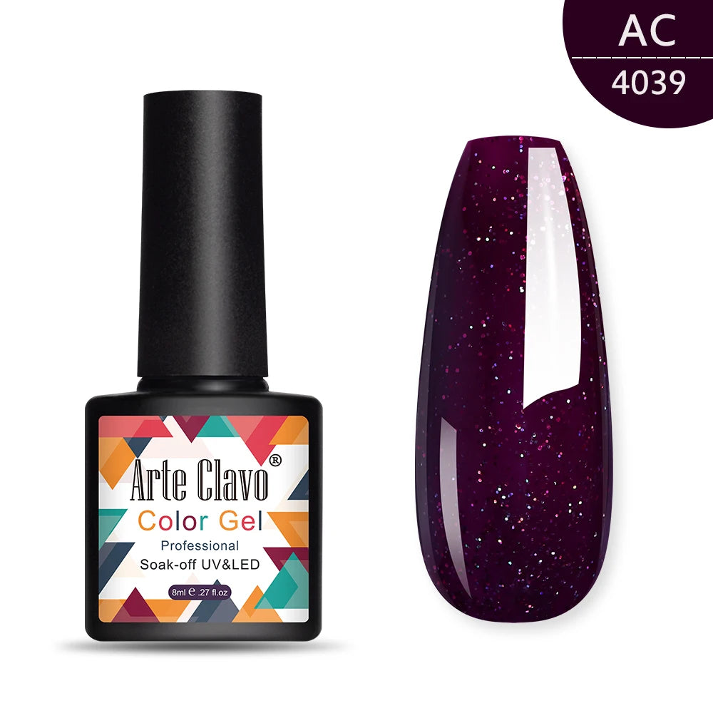 Arte Clavo 8ml green series nail gel polish Hybrid Vernis Semi Permanent UV Soak Off nail art Manicure Gel Varnishes Lak Primer