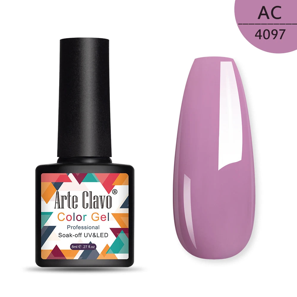 Arte Clavo 8ml green series nail gel polish Hybrid Vernis Semi Permanent UV Soak Off nail art Manicure Gel Varnishes Lak Primer