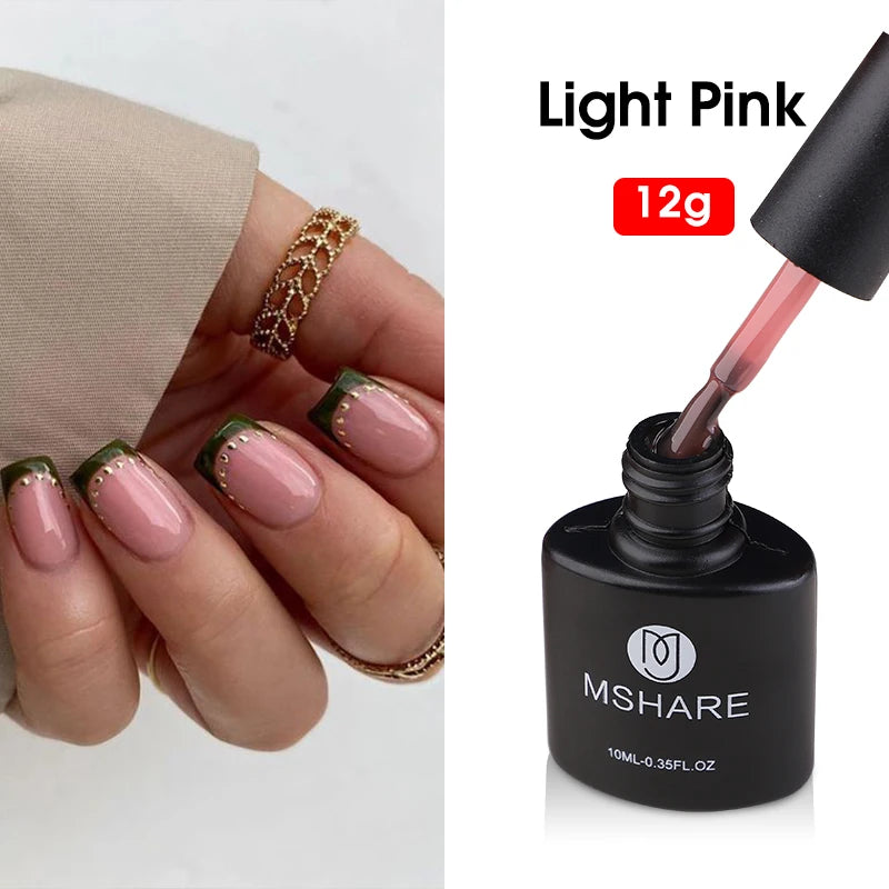 MSHARE Natural Nude Gel Nail Polish Semi Permanent Varnishes Soak Off Cured With UV LED Dryer