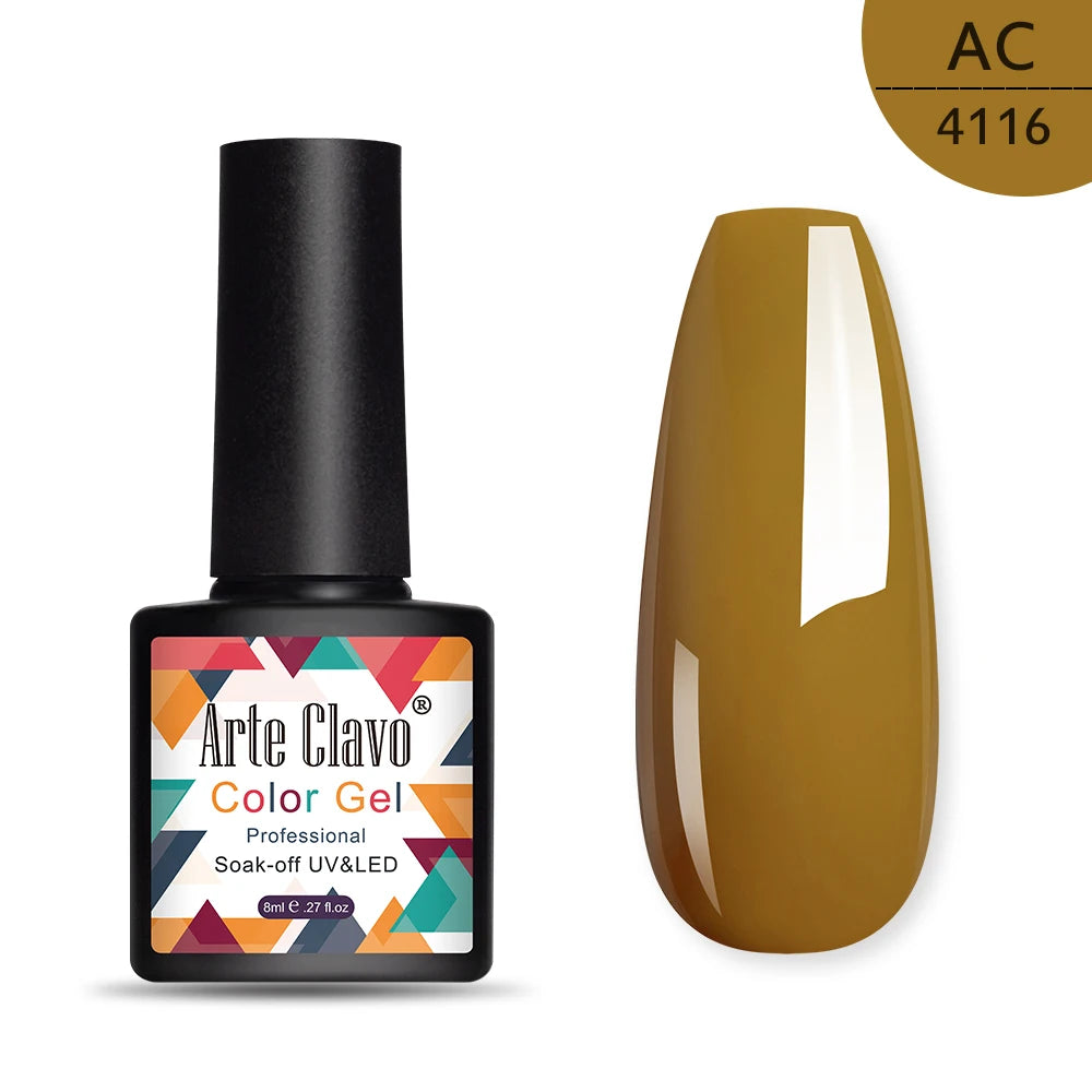 Arte Clavo 8ml green series nail gel polish Hybrid Vernis Semi Permanent UV Soak Off nail art Manicure Gel Varnishes Lak Primer