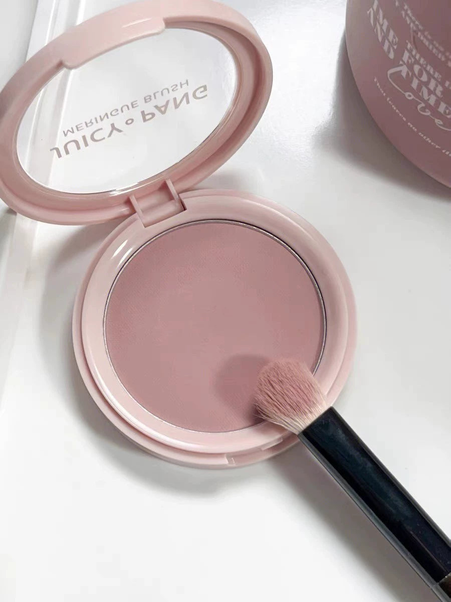 South Korea Apieu OPU Blush Be02 Monochrome Pk07 Low Saturation Gray Pink Matte Korean Makeup Nude Color Light Face Female