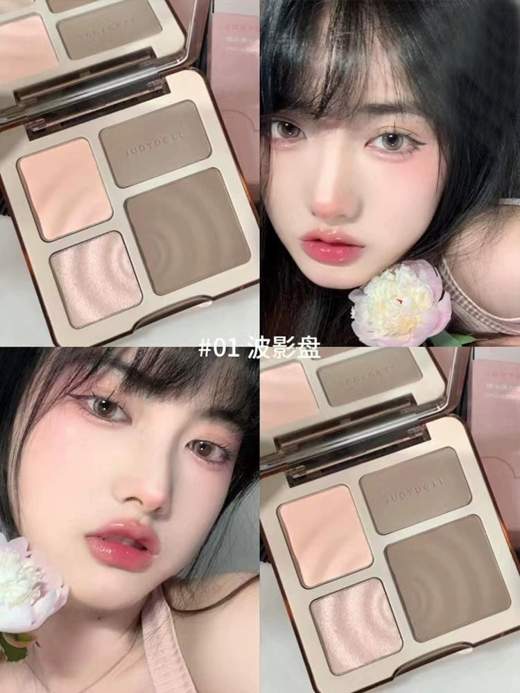 Juduo JudydoLL Repair Highlight Comprehensive Makeup Palette Two-Color Matte Brightening Three-Dimensional Shadow Nose Shadow Blush Powder