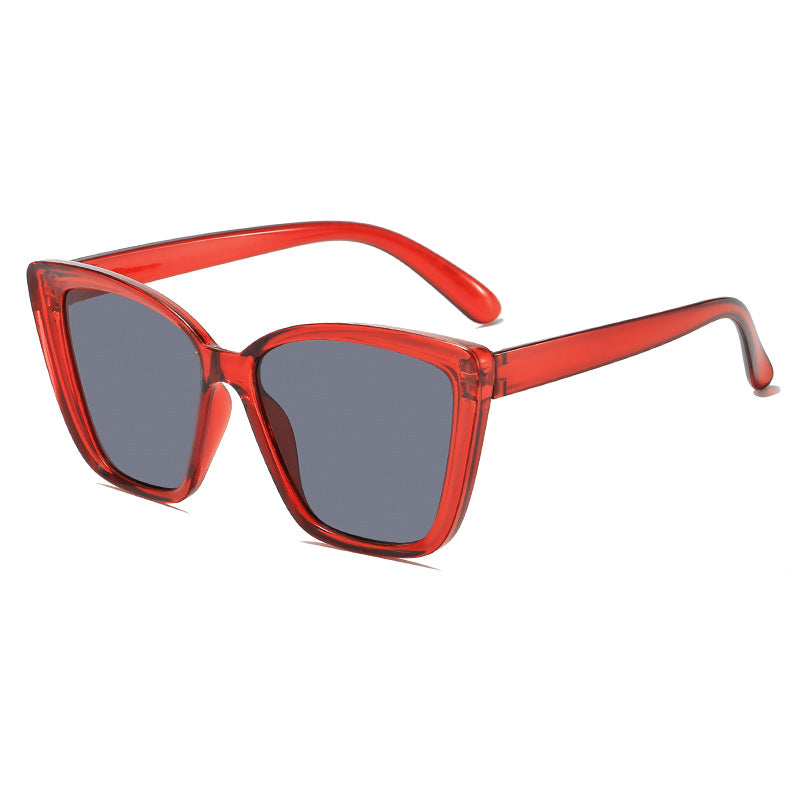 New Trendy Cross-Border Popular Style European and American Cat-Eye Sunglasses with a Fashionable and High-End Square Frame