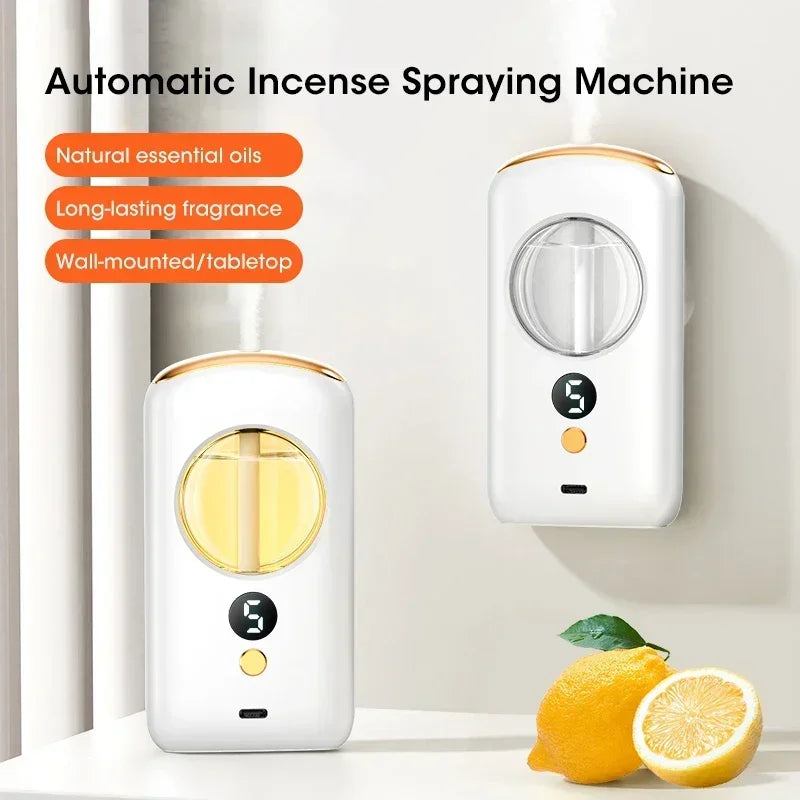 40ml Wall Mounted Essential Oils Diffuser Aroma Diffuser 5 Modes Air Freshener With Night Light Toilet Home Room Fragrance Gift