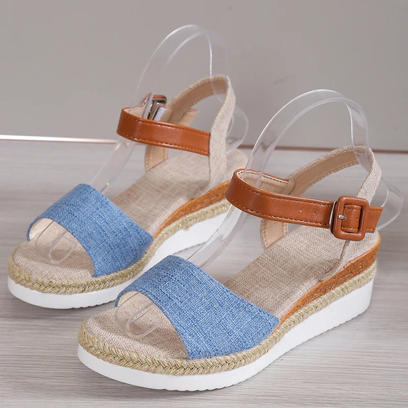 Summer Sandals Women Shoes Outdoor Sandals Woman Non-Slip Ladies Shoes Wedge Sandals Ladies Retro Female Women Sandal Footwear