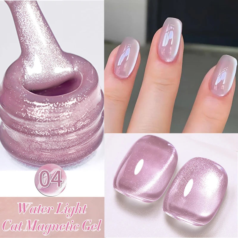 BORN PRETTY Sparkling Glass Bead Cat Magnetic Gel Nail Polish Flash White Spar Red Color Semi Permanent Soak Off UV Gel Varnish