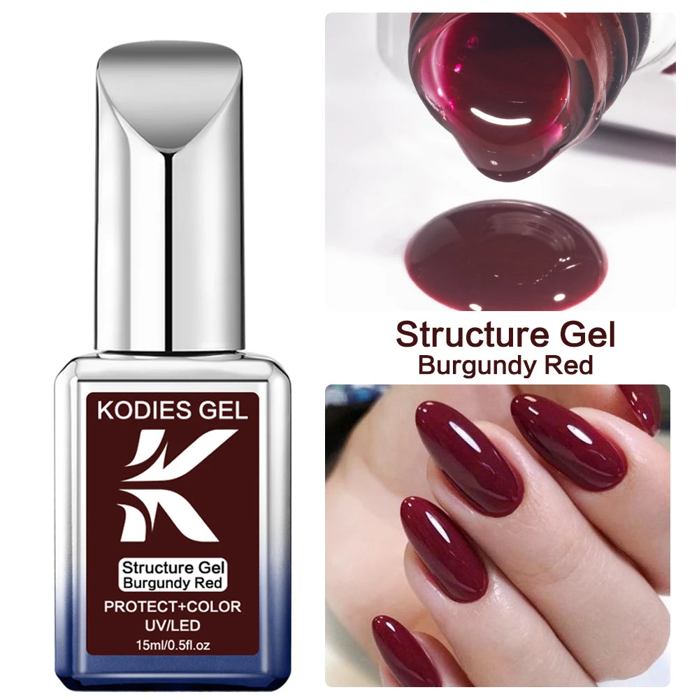 KODIES GEL Nude Pink Rubber Base Gel Nail Polish 15ML Structure Semi Permanent UV Base Camouflage Gel Varnish Manicure Nails Art