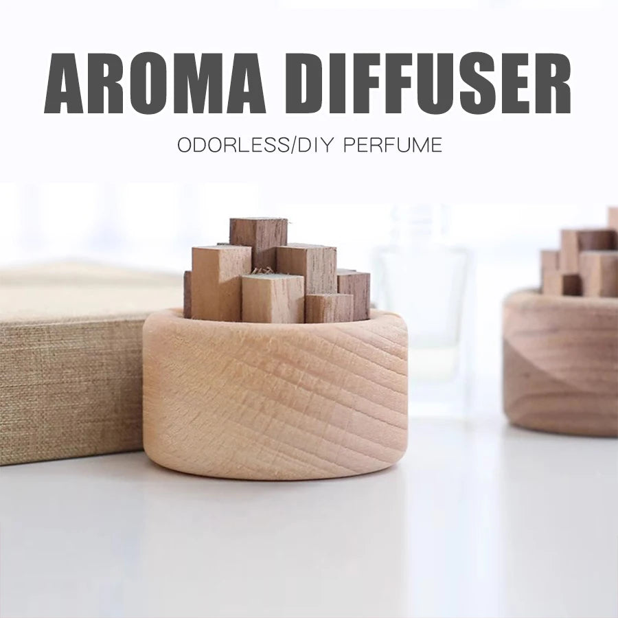 No perfume wood aroma diffuser home fragrance accessories room decor wooden ornaments aromatherapy car air freshener decorations