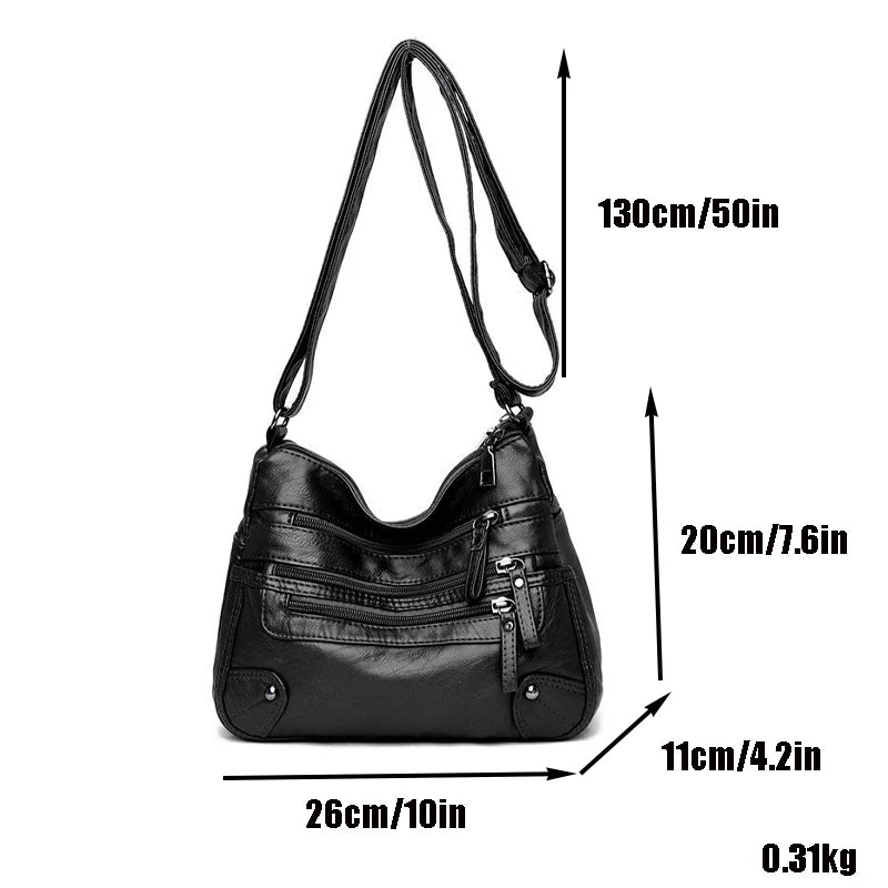 Bags For Women 2025 New Luxury Handbags Many Pocket Big Crossbody Bags Pu Leather High-Capacity Women Bags Designer Handbags