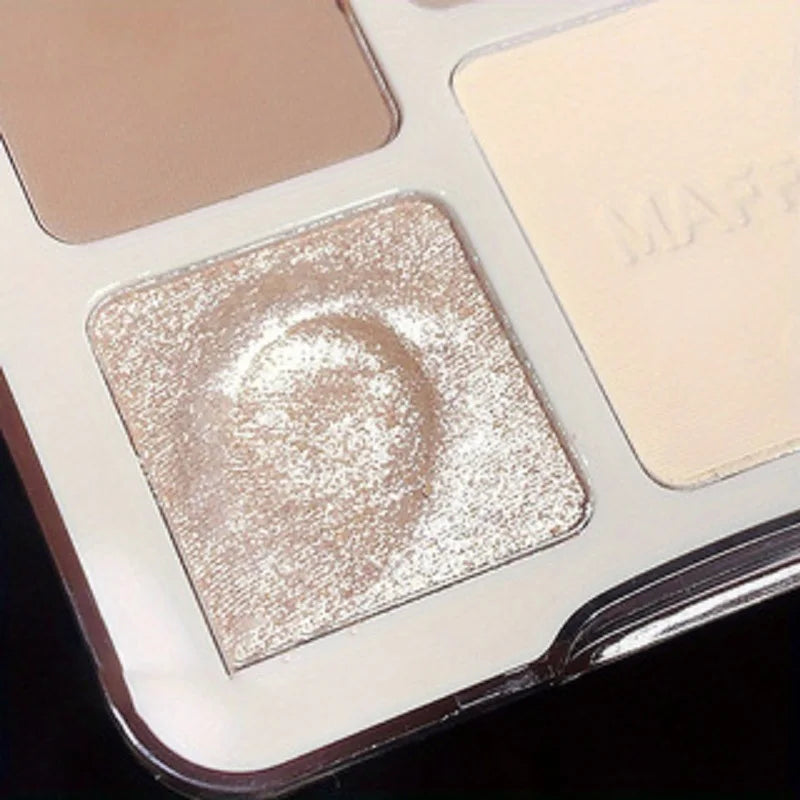 Natural 3D Face Pressed Powder Palette Matte Bronze Contour Shadow Palette