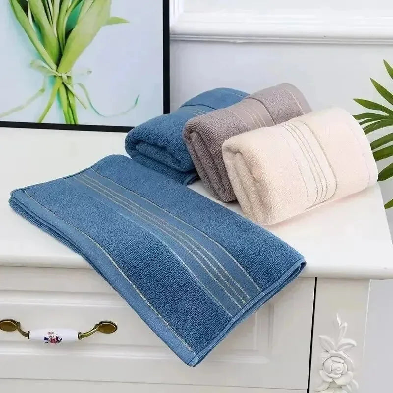 Highly Absorbent Towel Cooling. Bath Towels Bathroom Accessories Serviette Thick Cotton Towel Suitable for Adults and Children