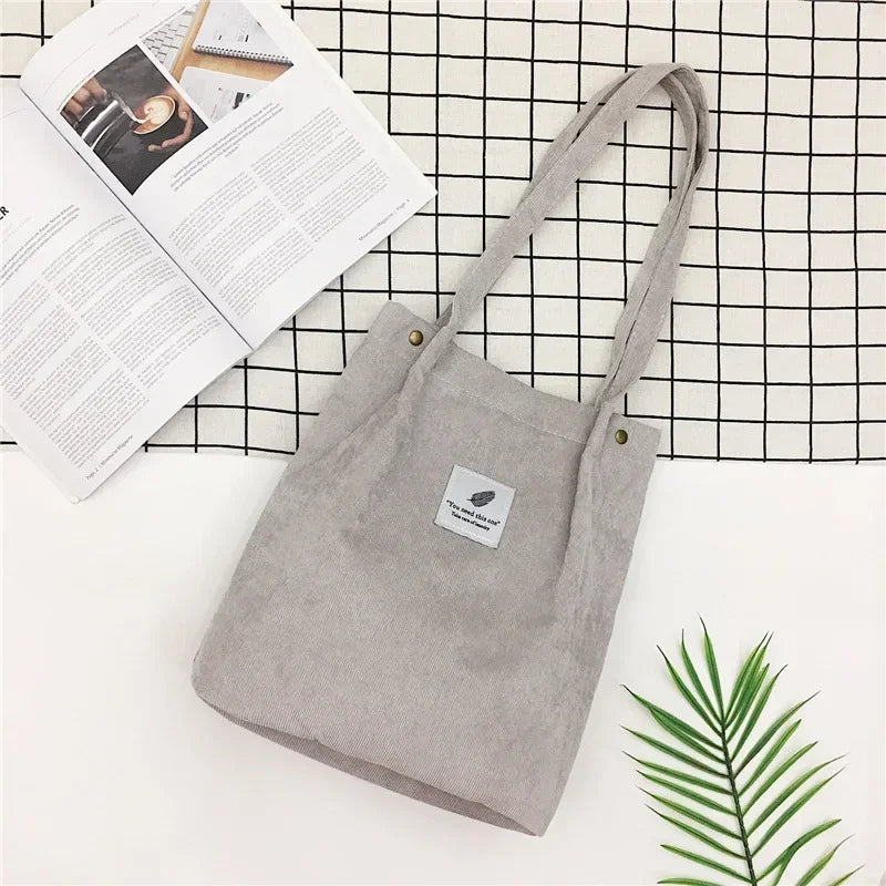 Bags for Women 2025 Corduroy Shoulder Bag Reusable Shopping Bags Casual Tote Female Handbag for A Certain Number of Dropshipping