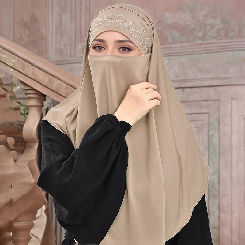 Malaysian Strap Instant Hijab Solid Modal Jersey Hijab Sacrf For Muslim Woman Hijabs Wrap Lady Casual Headband Ethnic Headscarf