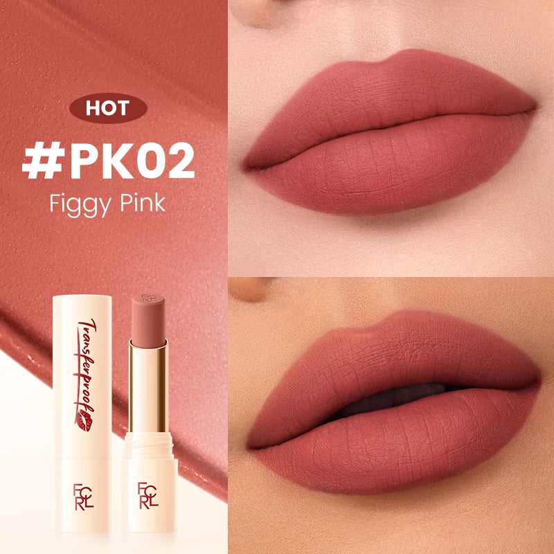 FOCALLURE Lightweight Matte Lipstick Waterproof Transferproof Lip Balms High Pigmented Moisturizing Lip Tints Makeup Cosmetics